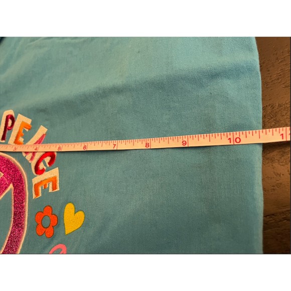 Mini Tote with Pouch-Embroidered and Glitter-Peace - Picture 10 of 15